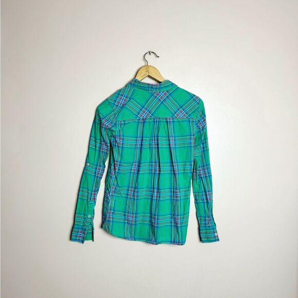 SALE! Women’s Green The North Face Plaid Button Down Shirt Size S EUC - Picture 3 of 7